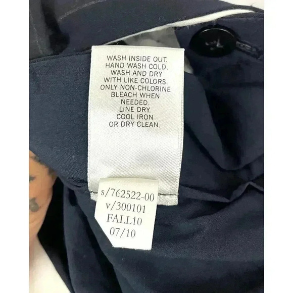 Banana Republic Pants Black Size 10R Martin Fit Career Wool Blend Lined - Picture 8 of 13